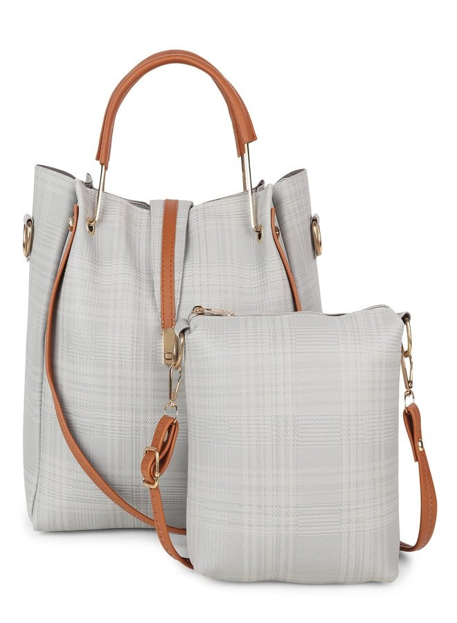 Daniel Clark مجموعة حقائب يد من دانيال كلارك مكونة من قطعتين للنساء والفتيات (رمادي) - Image 1